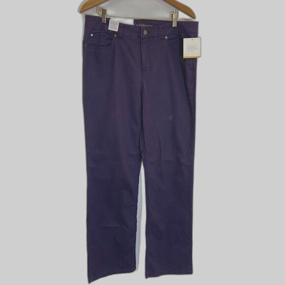 Croft & Barrow - Natural Fit Stretch Straight Jeans Pants Purple - size 12 NWT - Picture 1 of 9